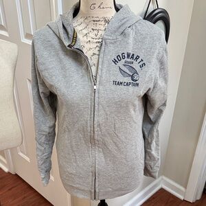 🧹⚡️Quidditch Team Captain Gray Zip Hoodie